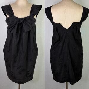 Seraphina Black Bow Detail chest Mini Dress Size S, feminine, evening, going out